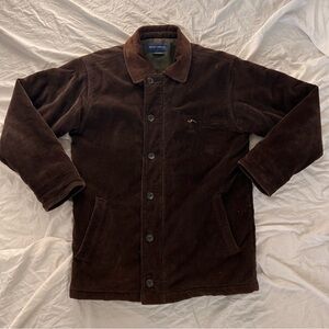 Vintage Grant Thomas brown corduroy jacket with plaid lining // size M